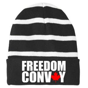 Freedom Conboy Canadian Leaf Striped Beanie with Solid Band