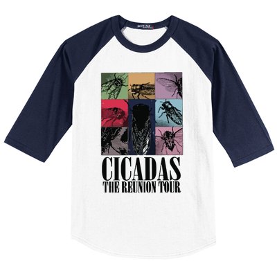 Funny Cicada Concert Eras Reunion 2024 Reunion Cicada Baseball Sleeve Shirt