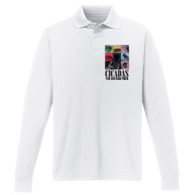 Funny Cicada Concert Eras Reunion 2024 Reunion Cicada Performance Long Sleeve Polo