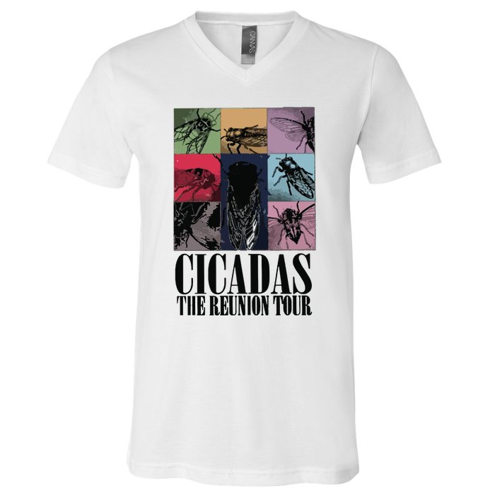 Funny Cicada Concert Eras Reunion 2024 Reunion Cicada V-Neck T-Shirt