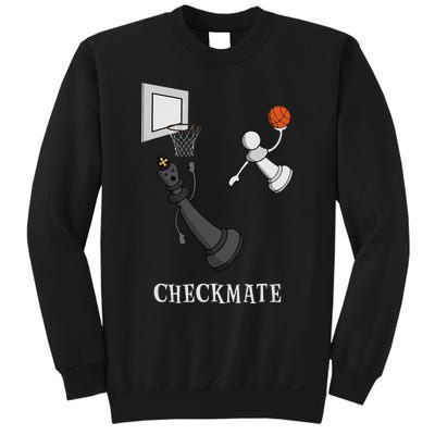 Funny Checkmate Chess Basketball Game Board King Pawn Piece  Sweatshirt