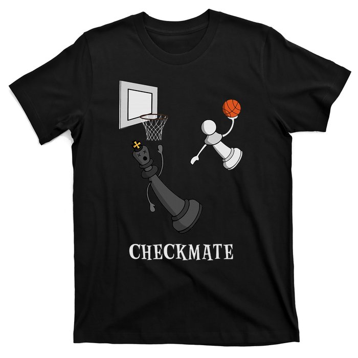 Funny Checkmate Chess Basketball Game Board King Pawn Piece  T-Shirt