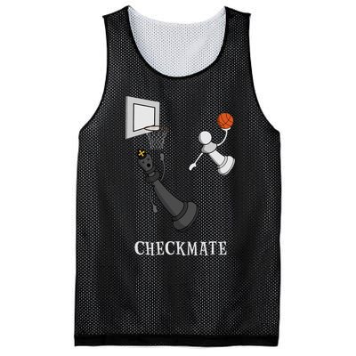 Funny Checkmate Chess Basketball Game Board King Pawn Piece  Mesh Reversible Basketball Jersey Tank