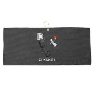 Funny Checkmate Chess Basketball Game Board King Pawn Piece  Large Microfiber Waffle Golf Towel