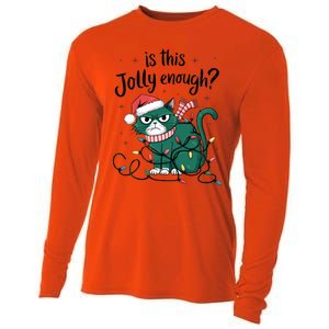 Funny Cat Christmas Ornats Matching Costume Gift Cooling Performance Long Sleeve Crew