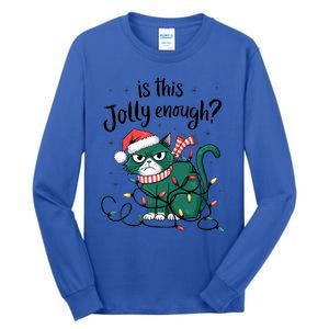 Funny Cat Christmas Ornats Matching Costume Gift Tall Long Sleeve T-Shirt