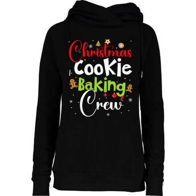 funny Christmas Cookie Baking Crew  Womens Funnel Neck Pullover Hood