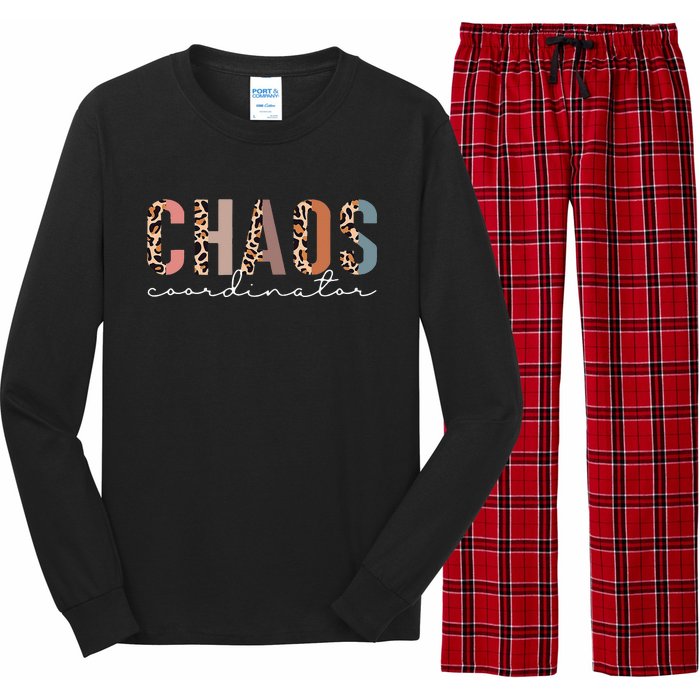 funny Chaos Coordinator Leopard mother's day Long Sleeve Pajama Set