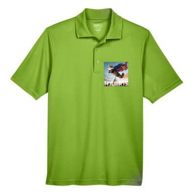 Funny Childless Cat Ladies For Harris 2024 Men's Origin Performance Piqué Polo