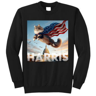 Funny Childless Cat Ladies For Harris 2024 Sweatshirt