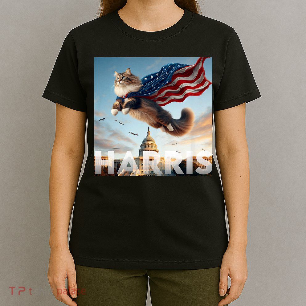 Funny Childless Cat Ladies For Harris 2024 T-Shirt