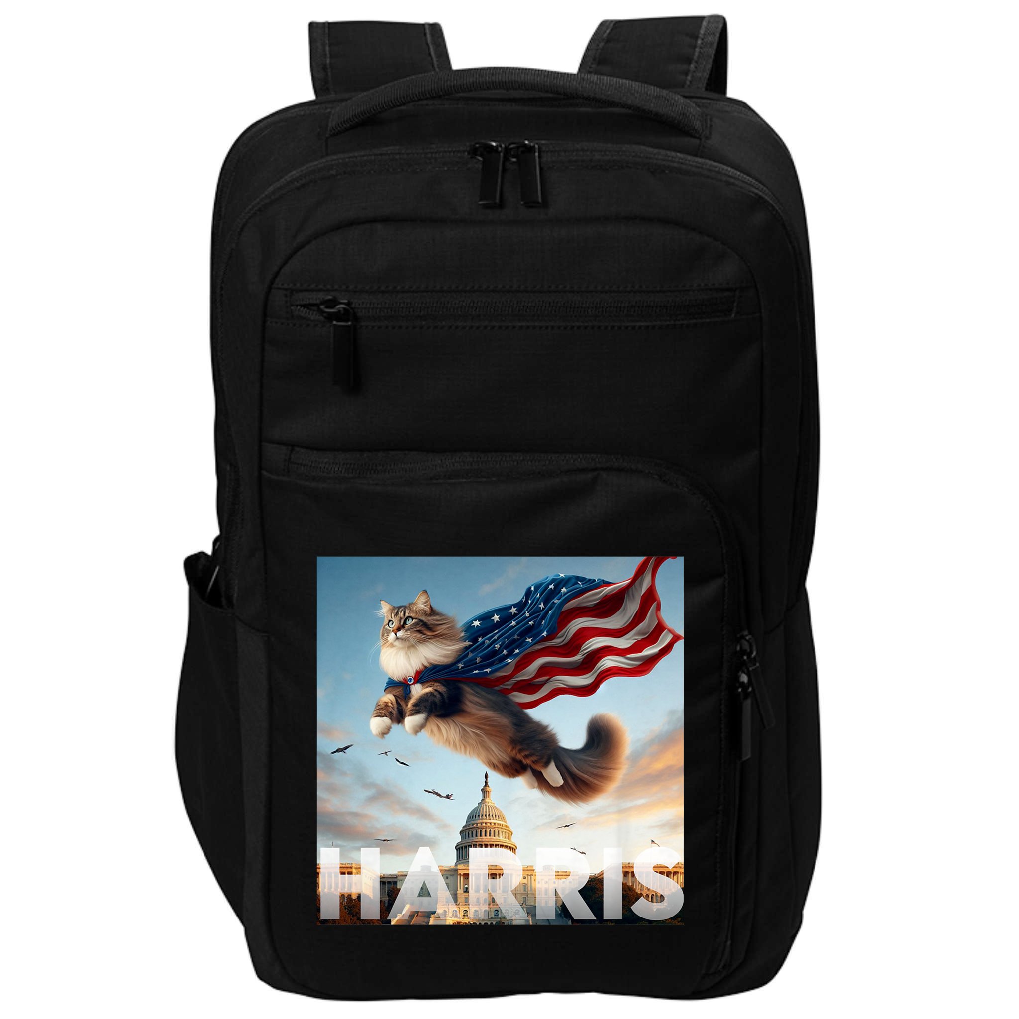 Funny Childless Cat Ladies For Harris 2024 Impact Tech Backpack
