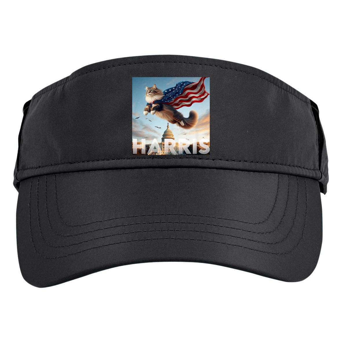 Funny Childless Cat Ladies For Harris 2024 Adult Drive Performance Visor