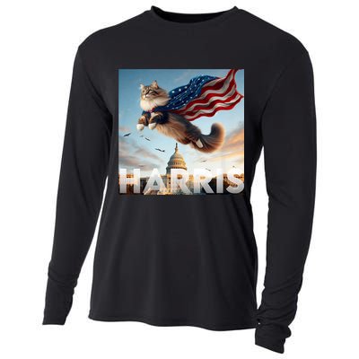 Funny Childless Cat Ladies For Harris 2024 Cooling Performance Long Sleeve Crew
