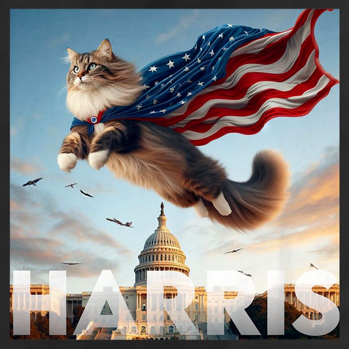 Funny Childless Cat Ladies For Harris 2024 Golf Towel