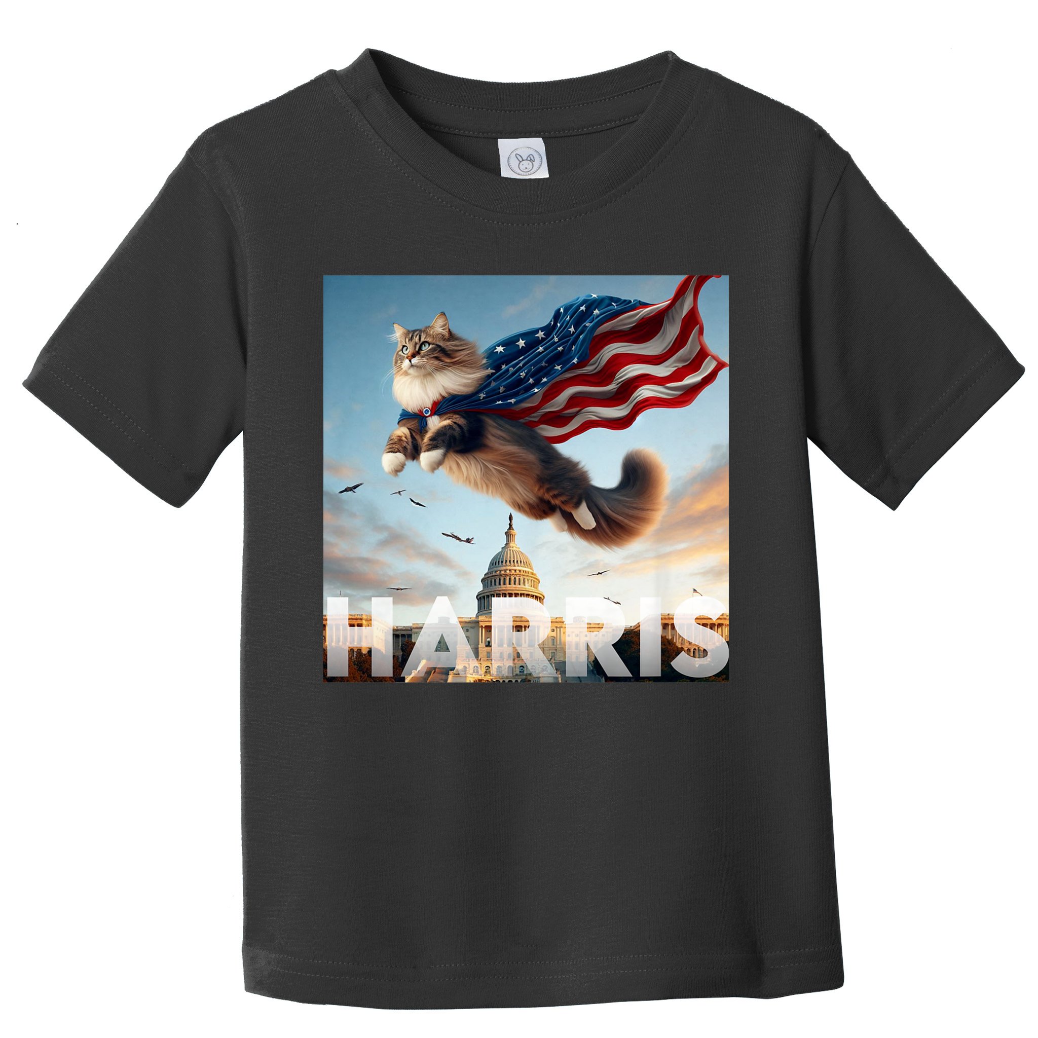 Funny Childless Cat Ladies For Harris 2024 Toddler T-Shirt
