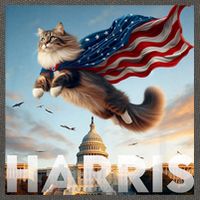 Funny Childless Cat Ladies For Harris 2024 Cotton Canvas Backpack