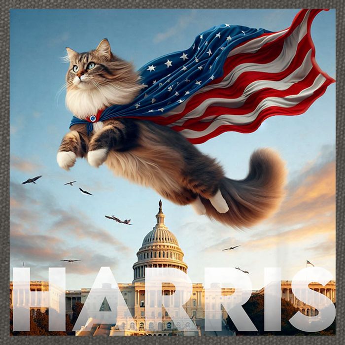Funny Childless Cat Ladies For Harris 2024 Cotton Canvas Backpack