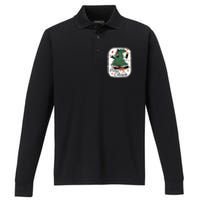 Funny Cats Christmas Tree Merry Catmess Black Cat Kittens Performance Long Sleeve Polo