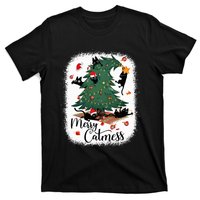 Funny Cats Christmas Tree Merry Catmess Black Cat Kittens T-Shirt