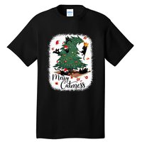 Funny Cats Christmas Tree Merry Catmess Black Cat Kittens Tall T-Shirt