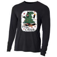 Funny Cats Christmas Tree Merry Catmess Black Cat Kittens Cooling Performance Long Sleeve Crew