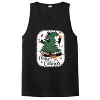 Funny Cats Christmas Tree Merry Catmess Black Cat Kittens PosiCharge Competitor Tank