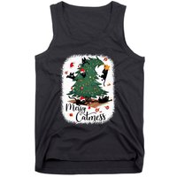 Funny Cats Christmas Tree Merry Catmess Black Cat Kittens Tank Top