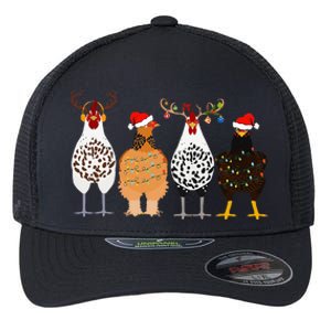 Funny Christmas Chicken Farm Animals  Flexfit Unipanel Trucker Cap