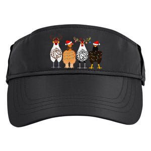 Funny Christmas Chicken Farm Animals  Adult Drive Performance Visor