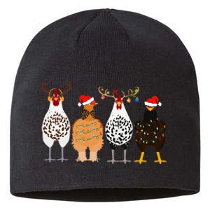 Funny Christmas Chicken Farm Animals  Sustainable Beanie