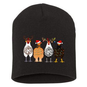 Funny Christmas Chicken Farm Animals  Short Acrylic Beanie