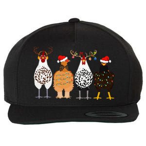 Funny Christmas Chicken Farm Animals  Wool Snapback Cap