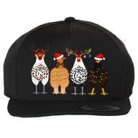 Funny Christmas Chicken Farm Animals  Wool Snapback Cap