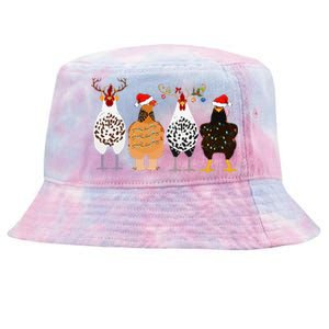 Funny Christmas Chicken Farm Animals  Tie-Dyed Bucket Hat