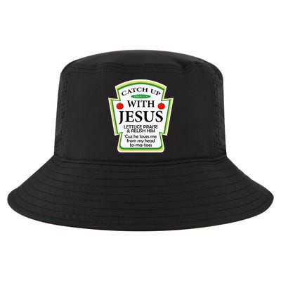 Funny Christian Catch Up With Jesus Ketchup Hoodie Cool Comfort Performance Bucket Hat