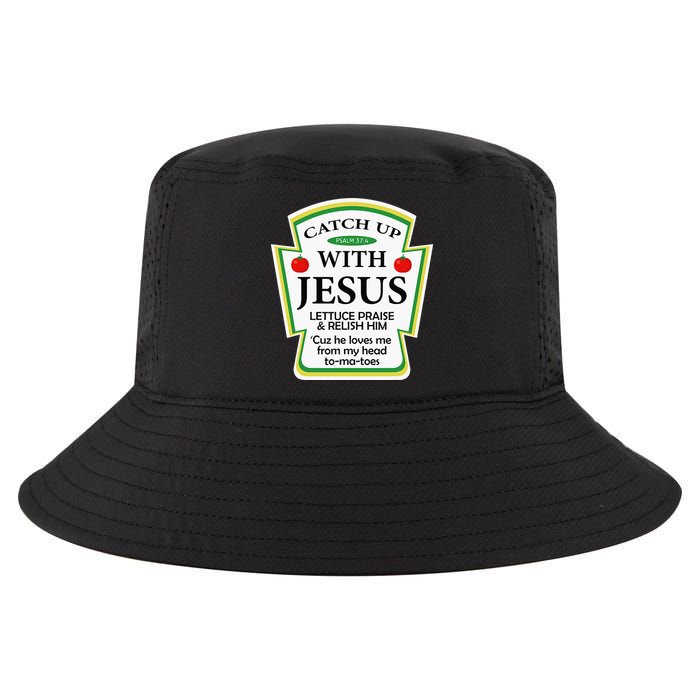 Funny Christian Catch Up With Jesus Ketchup Hoodie Cool Comfort Performance Bucket Hat