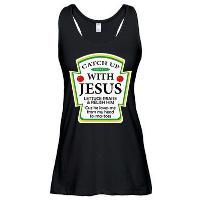Funny Christian Catch Up With Jesus Ketchup Hoodie Ladies Essential Flowy Tank