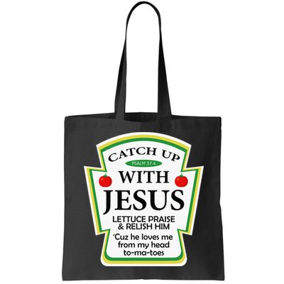 Funny Christian Catch Up With Jesus Ketchup Hoodie Bag