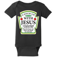 Funny Christian Catch Up With Jesus Ketchup Hoodie Baby Bodysuit