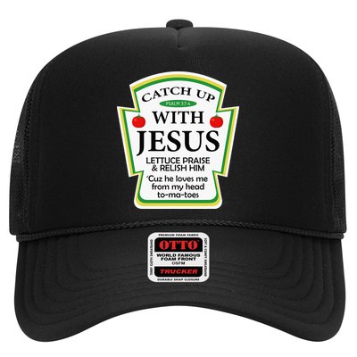 Funny Christian Catch Up With Jesus Ketchup Hoodie Trucker Hat