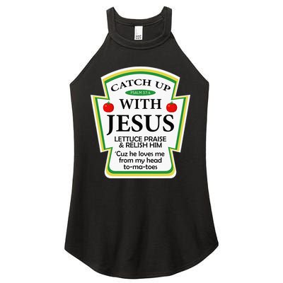 Funny Christian Catch Up With Jesus Ketchup Hoodie Women's Perfect Tri Rocker Tank