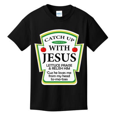 Funny Christian Catch Up With Jesus Ketchup Hoodie Kids T-Shirt
