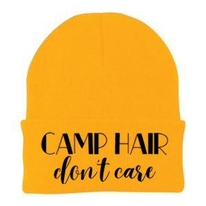 Funny Campers Camp Hair Dont Care Fun Camping Meaningful Gift Knit Cap Winter Beanie