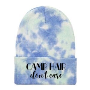 Funny Campers Camp Hair Dont Care Fun Camping Meaningful Gift Tie Dye 12in Knit Beanie