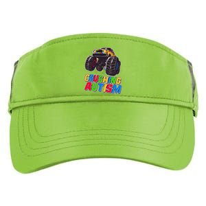 Funny Cool Crushing Autism Puzzle Piece Monster Truck Adult Drive Performance Visor