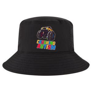 Funny Cool Crushing Autism Puzzle Piece Monster Truck Cool Comfort Performance Bucket Hat