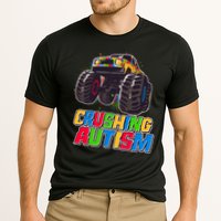 Funny Cool Crushing Autism Puzzle Piece Monster Truck Cooling Performance Crew T-Shirt