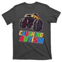 Funny Cool Crushing Autism Puzzle Piece Monster Truck T-Shirt