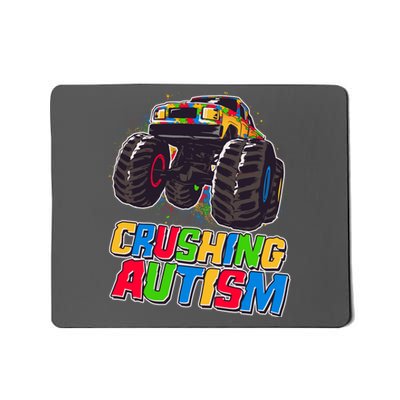 Funny Cool Crushing Autism Puzzle Piece Monster Truck Mousepad